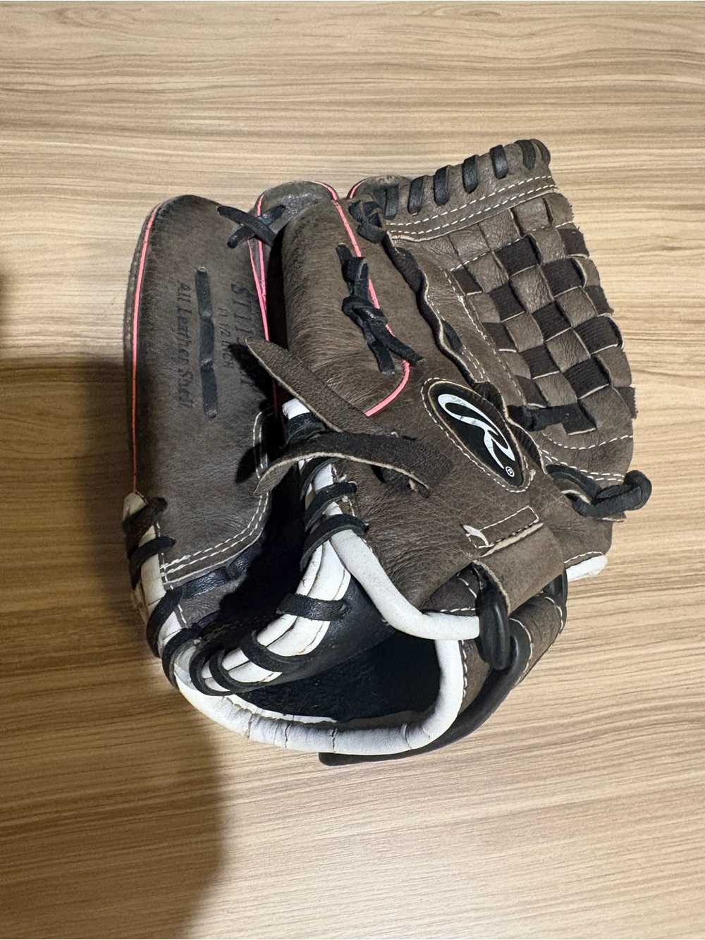Rawlings ST115DSK 11.5” Fastpitch Softball Glove LHT Brown Pink Leather